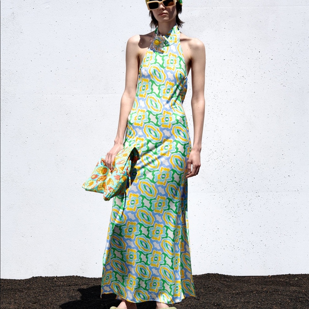 Zara print midi dress
